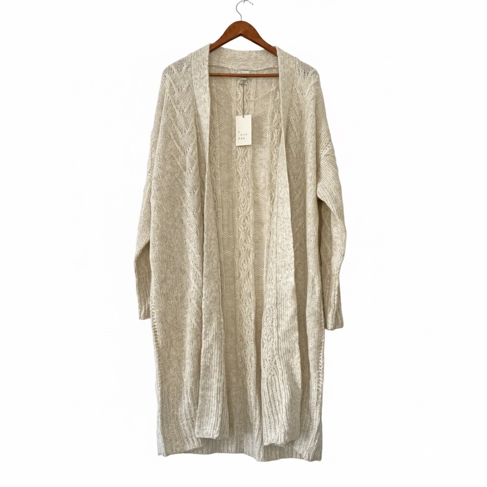 Target A New Day Cream Cable Knit Long Cardigan Women’s size L